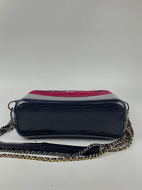 Gabrielle Quilted Bag in Red Canvas and Leather