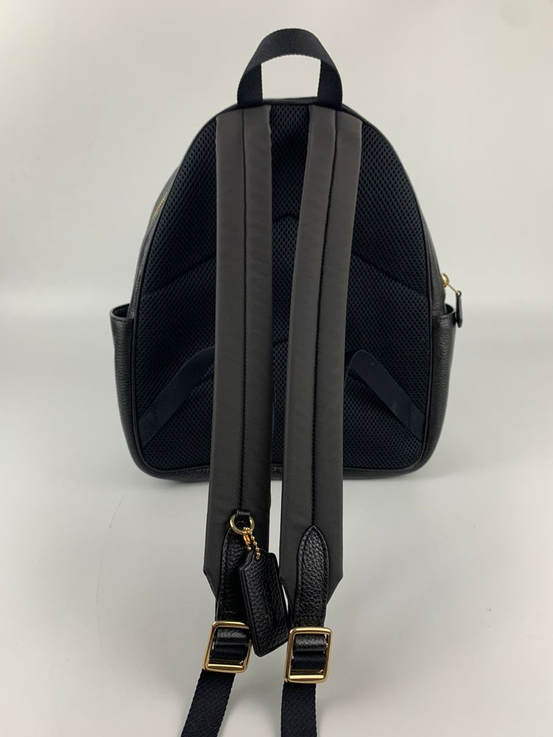 Black Leather Court Backpack