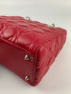 Lady Dior Medium in Red Lambskin SHW