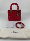 Lady Dior Medium in Red Lambskin SHW