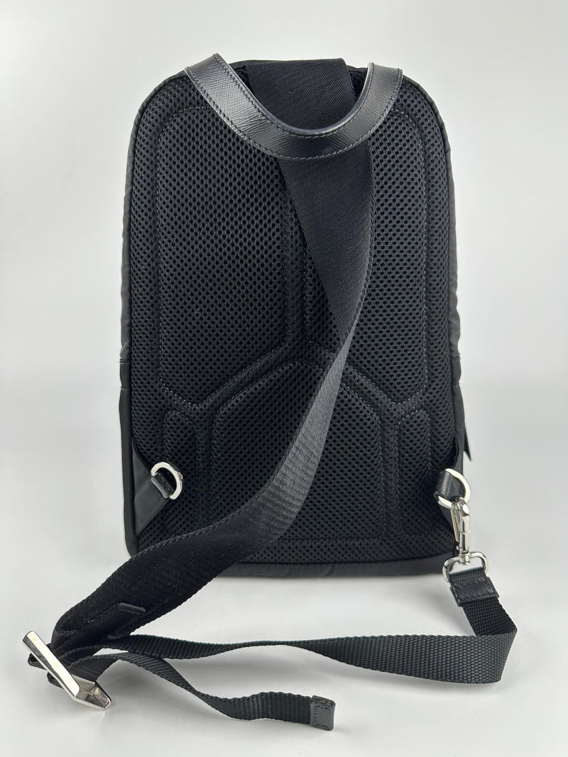 Re-Nylon and Saffiano Leather Backpack