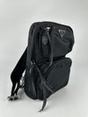 Re-Nylon and Saffiano Leather Backpack