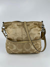 13340 Logo Beige Two-Way Shoulder Bag