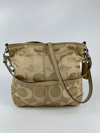 13340 Logo Beige Two-Way Shoulder Bag