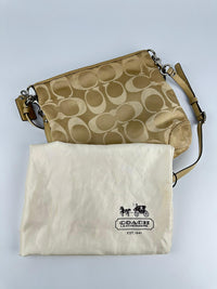 13340 Logo Beige Two-Way Shoulder Bag