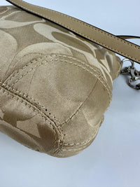 13340 Logo Beige Two-Way Shoulder Bag