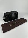 272375 Black Suede GG Embossed Leather Boston Bag