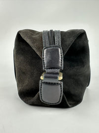 272375 Black Suede GG Embossed Leather Boston Bag