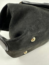 272375 Black Suede GG Embossed Leather Boston Bag