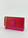 Medusa Wallet on Chain Red/Pink Calfskin