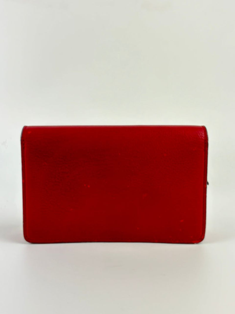 Medusa Wallet on Chain Red/Pink Calfskin