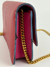 Medusa Wallet on Chain Red/Pink Calfskin