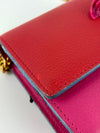 Medusa Wallet on Chain Red/Pink Calfskin