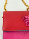 Medusa Wallet on Chain Red/Pink Calfskin