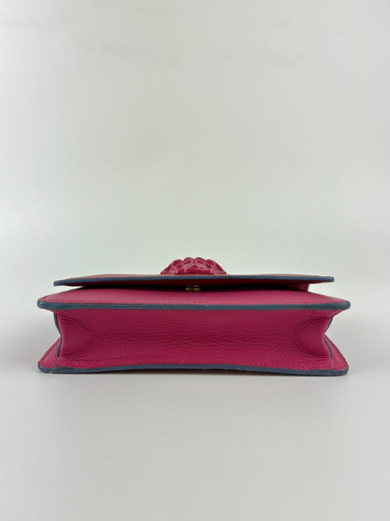 Medusa Wallet on Chain Red/Pink Calfskin