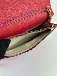 Medusa Wallet on Chain Red/Pink Calfskin