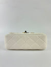 AS2979 Mini Coco Clips Flap White Lambskin Quilted