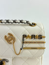 AS2979 Mini Coco Clips Flap White Lambskin Quilted