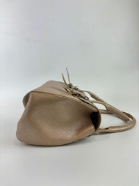 Gancini Shoulder Bag in Pink Saffiano