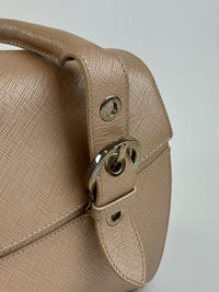 Gancini Shoulder Bag in Pink Saffiano