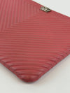 Boy Medium O Case Pink Chevron Lambskin SHW