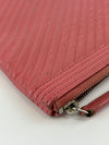 Boy Medium O Case Pink Chevron Lambskin SHW