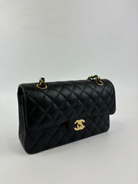 A01113 Small Classic Flap Black Caviar GHW