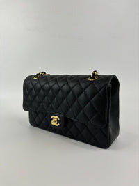 Medium 11.12 Classic Flap Black Caviar GHW