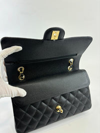 Medium 11.12 Classic Flap Black Caviar GHW