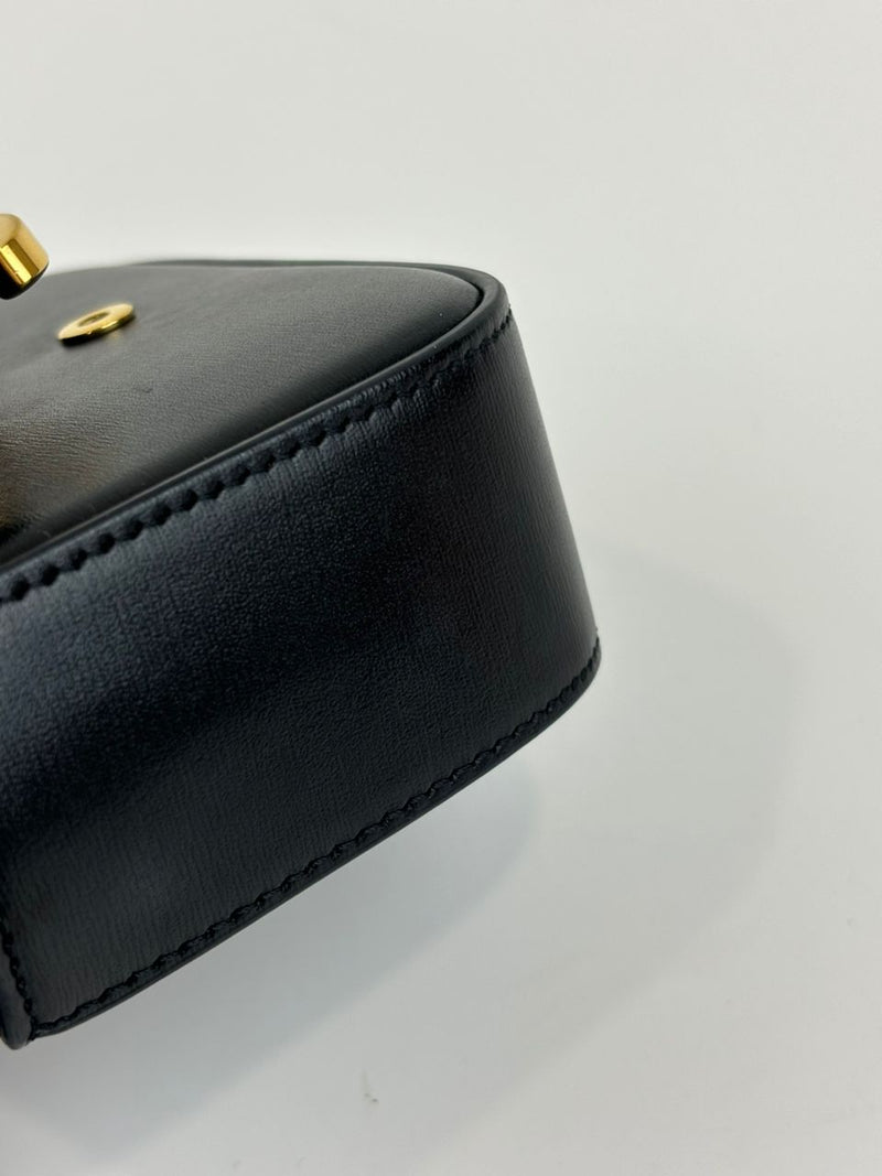 Mini Triomphe Crossbody Black Leather