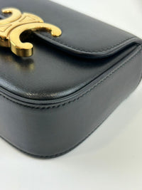 Mini Triomphe Crossbody Black Leather