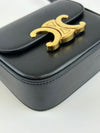 Mini Triomphe Crossbody Black Leather