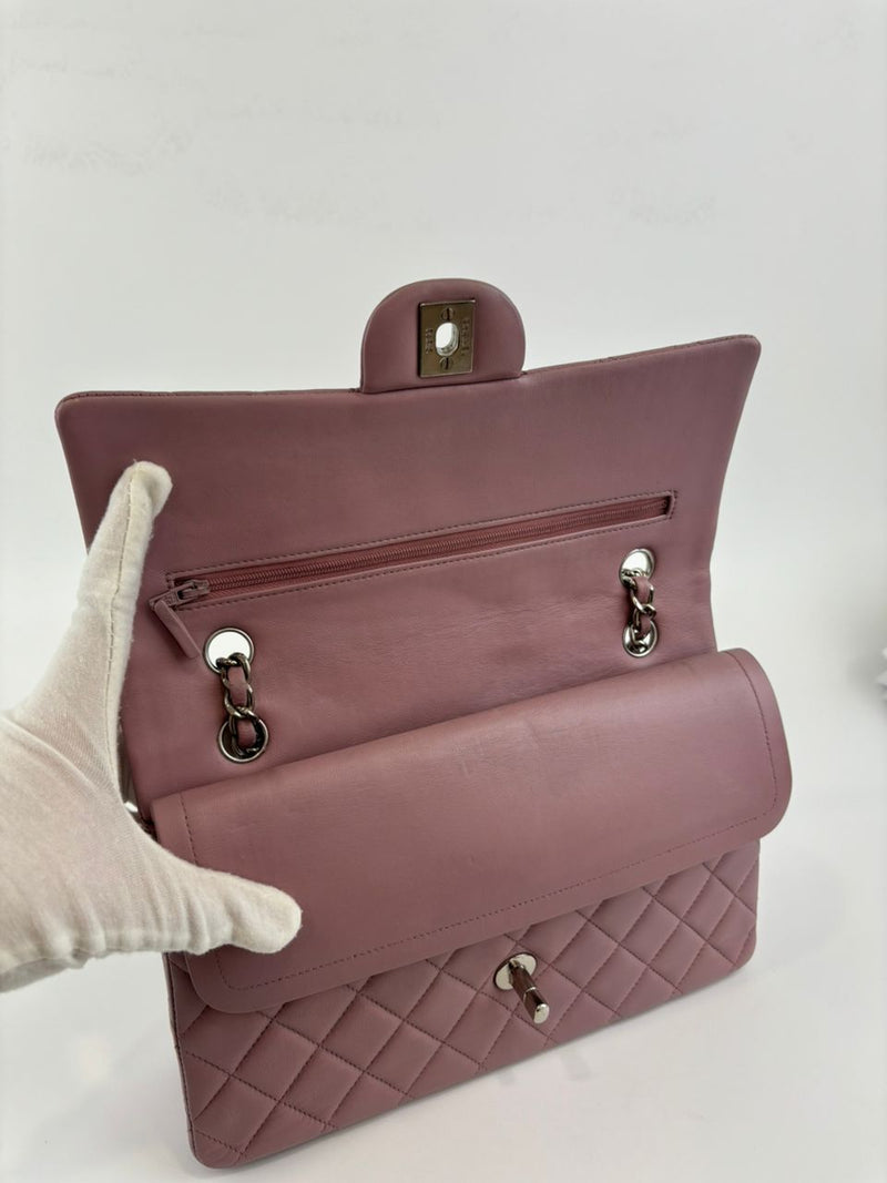 Classic 11.12 Medium Flap Dark Pink Lambskin SHW