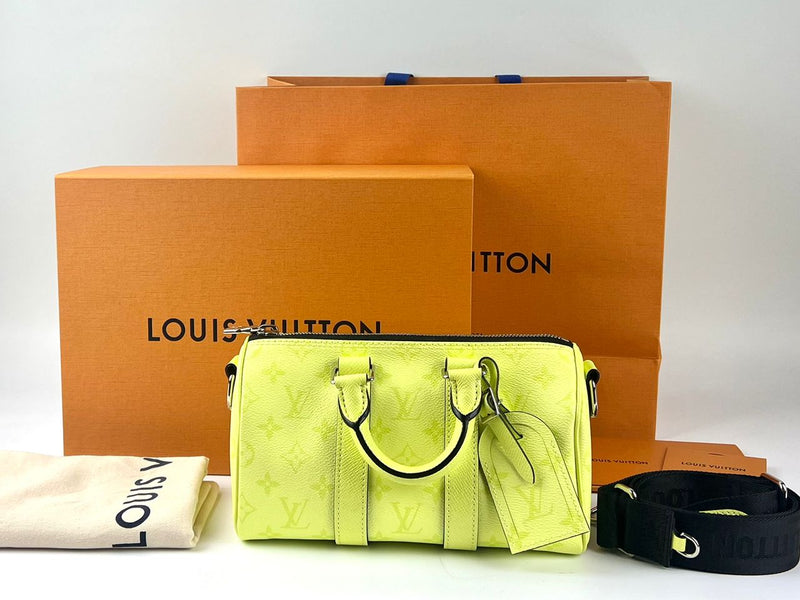 M14078 Keepall Bandouliere 25 Taigarama Lemon Yellow (RFID)