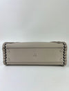 8BN290 Vitello Seta Lace Up Medium Peekaboo Iconic Satchel Grigio Polvere