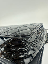 Old Medium Boy Reverso Black Patent Flap Bag RHW