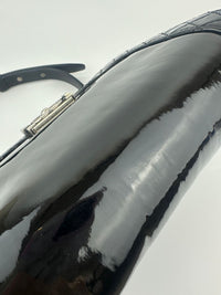 Old Medium Boy Reverso Black Patent Flap Bag RHW