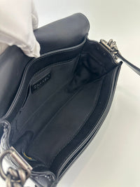 Old Medium Boy Reverso Black Patent Flap Bag RHW