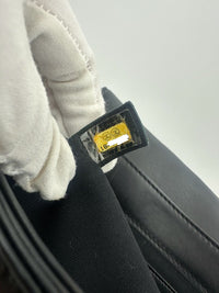 Old Medium Boy Reverso Black Patent Flap Bag RHW