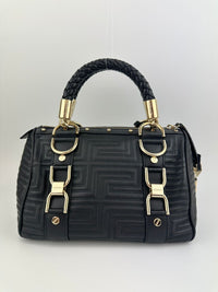 Small Snap Out of It Black Leather Satchel Bag