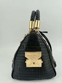 Small Snap Out of It Black Leather Satchel Bag