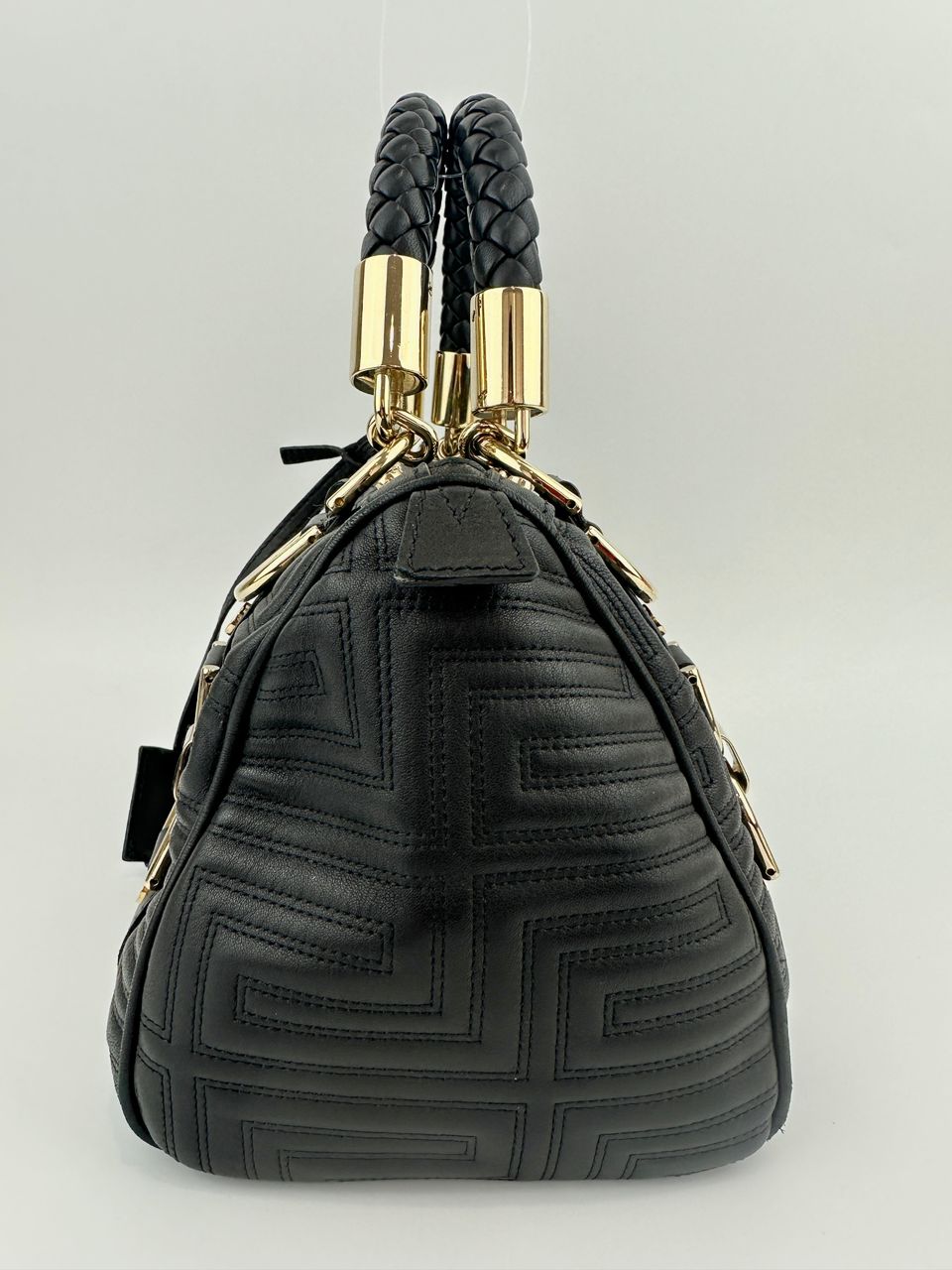 Small Snap Out of It Black Leather Satchel Bag