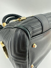 Small Snap Out of It Black Leather Satchel Bag