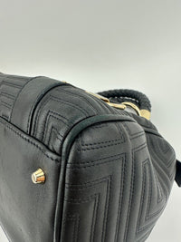 Small Snap Out of It Black Leather Satchel Bag