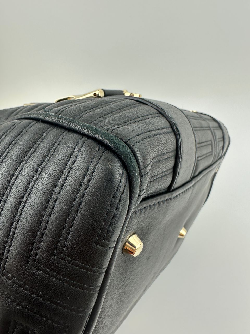 Small Snap Out of It Black Leather Satchel Bag