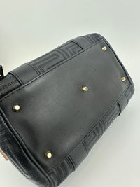Small Snap Out of It Black Leather Satchel Bag
