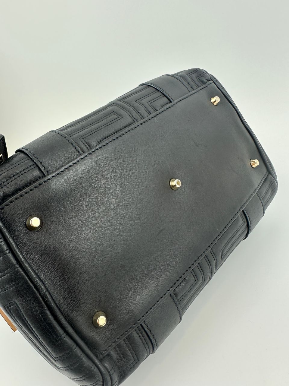 Small Snap Out of It Black Leather Satchel Bag