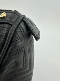 Small Snap Out of It Black Leather Satchel Bag