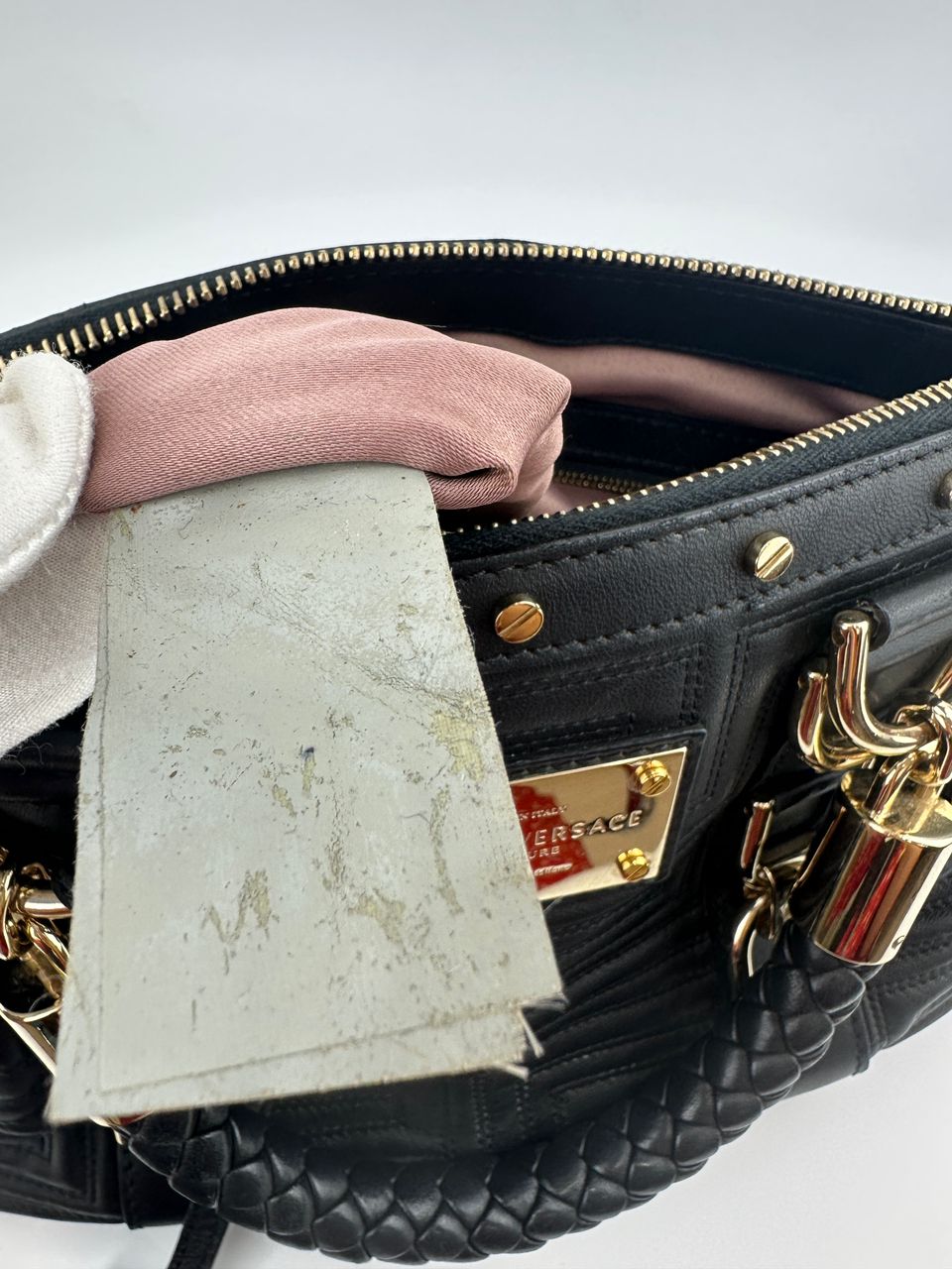 Small Snap Out of It Black Leather Satchel Bag