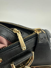 Small Snap Out of It Black Leather Satchel Bag